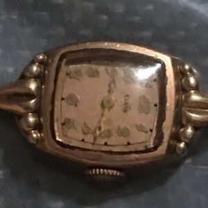 Elgin gold filled mini watch charm working nickel coin size 60 years old.